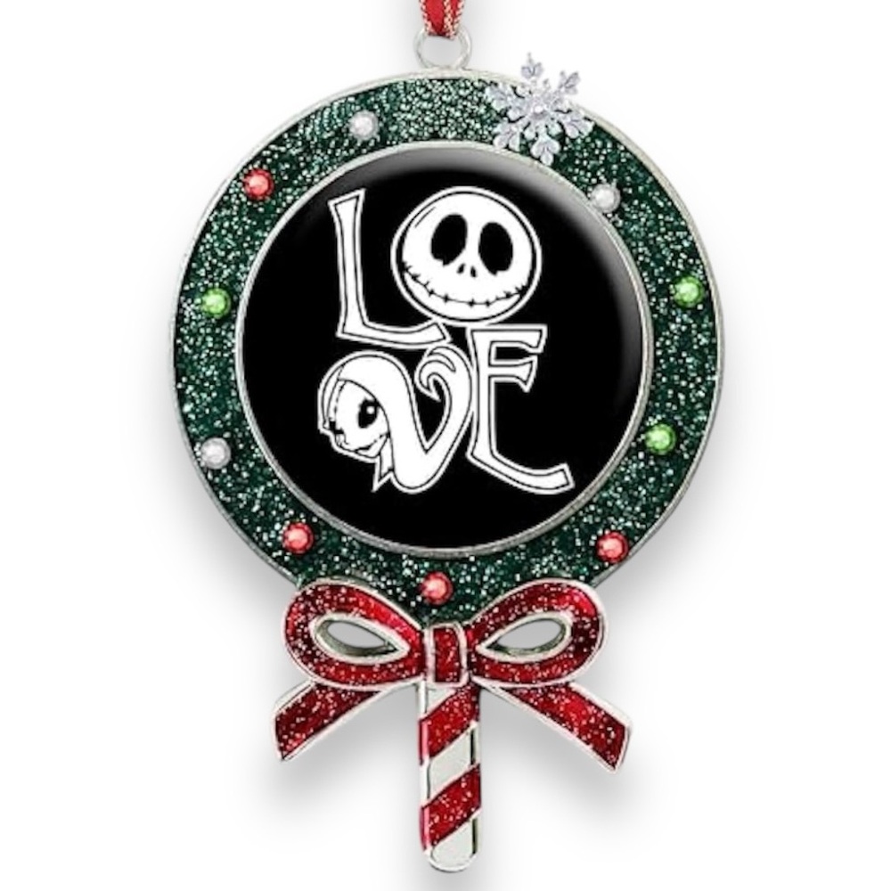 Disney Jack & Sally “LOVE” Lollipop Ornament - NWT